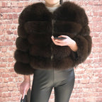 2026 New Style Real Fur Coat 100% Natural Fur Jacket Female Winter Warm Leather Fox Fur Coat High Quality Fur Vest - Matrix Studios