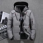 Mens White Duck Down Jacket Warm Hooded Thick Puffer Jacket Coat Male Casual High Quality Overcoat Thermal Winter Parka Men - Matrix Studios