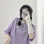 Bear Embroidery Preppy Style Polo Shirts Female T Shirt Short Sleeve Summer Women Tshirt Cotton Cute Tee Loose Oversized Teens - Matrix-studios.com
