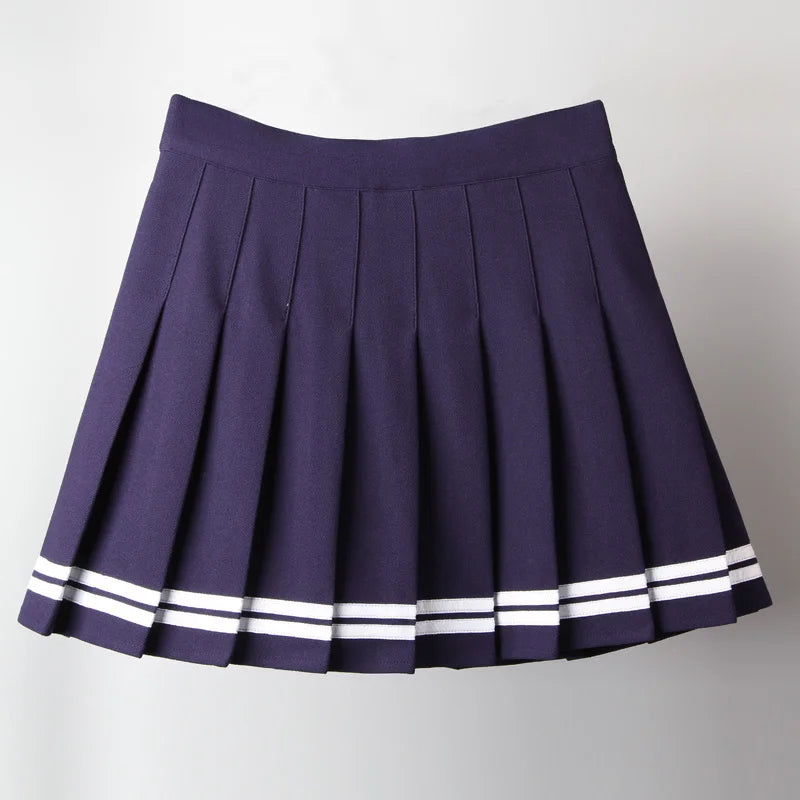 Vintage Korean Style Patchwork Skirt Harajuku JK Black Pleated Skirts Gothic Streetwear High Waist Mini Skirt Women Punk Skirt - Matrix-studios.com