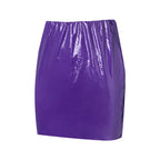High Waist Sheath Skirts Women Solid Pu Leather Package Hip Skirt Female Bodycon Solid Black Short Sexy Pencil Mini Skirt Ladies - Matrix Studios