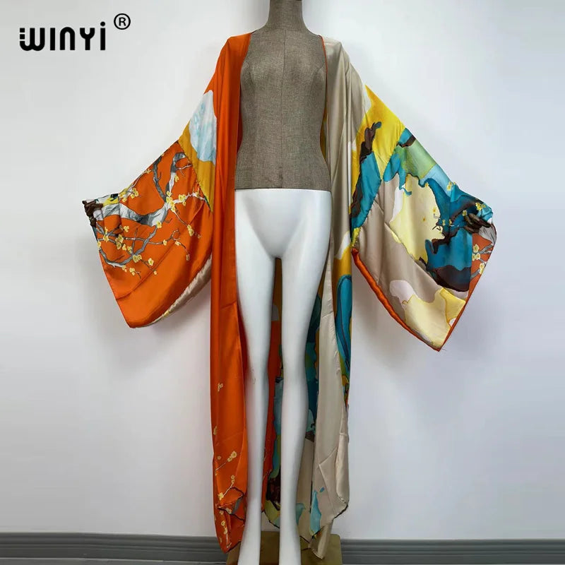 Europe WINYI bikini sweet lady pink boho Cardigan stitch Cocktail sexy Boho Maxi Holiday Batwing Sleeve KIMONO mujer - Matrix Studios
