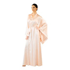 2019 New Solid Robes Women Black Red Long Sleeve Nightgown Ladies Girls Silk Satin Smooth Spring Lace Sleepwear Female Bathrobe - Matrix-studios.com
