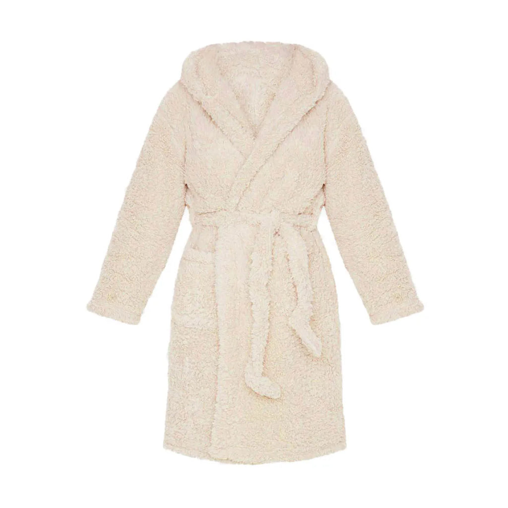 Winter Warm Casual Robes Woman Ear Hooded Bathrobe Plush Robe V Neck Long Sleeve Shawl Kimono Warm Bath Robes Coat - Matrix-studios.com