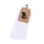 Unisex Toe Socks Men and Women Five Fingers Socks Breathable Cotton Socks Sports Running Solid Color Black White Grey happy Soks - Matrix Studios