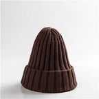 New Candy Colors Winter Women Knitted Hat Warm Soft Trendy Kpop Style Wool Beanie Elegant All-match Cap