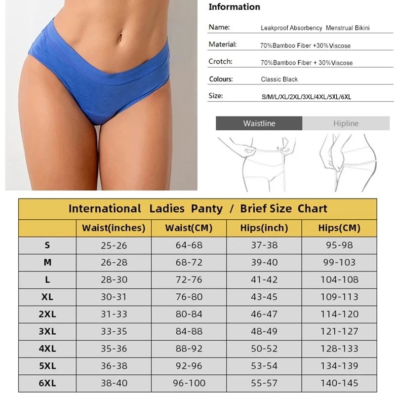 4-Layer Leakproof Menstrual Period Panties Fast Absorbent Underwear Sexy Lace Women Menstrual Briefs Plus Size Lingerie 5XL 6XL - Matrix Studios