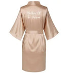 Satin Silk Robes Plus Size Wedding BathRobe Bride Bridesmaid Dress Gown Women Clothing Sleepwear Maid of Honor Rose Gold - Matrix-studios.com