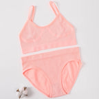 Women Seamless Bra Briefs Set Push Up Bra Top Sexy Lingerie Female U Back Crop Top Brassiere Underwear Set - Matrix-studios.com