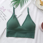 Women's Crop Top Ribbed Tube Top U-Back Comfort Bra Streetwear Camis Sexy Lingerie Seamless Underwear Sports Tank Bralette M-XL - Matrix Studios