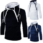 Men's Hoodies Long Sleeve Sweatshirts for Men Zipper Hooded Pullover High Neck Mens Sweatshirt Top Jacket Coat Black Sweater - Matrix Studios