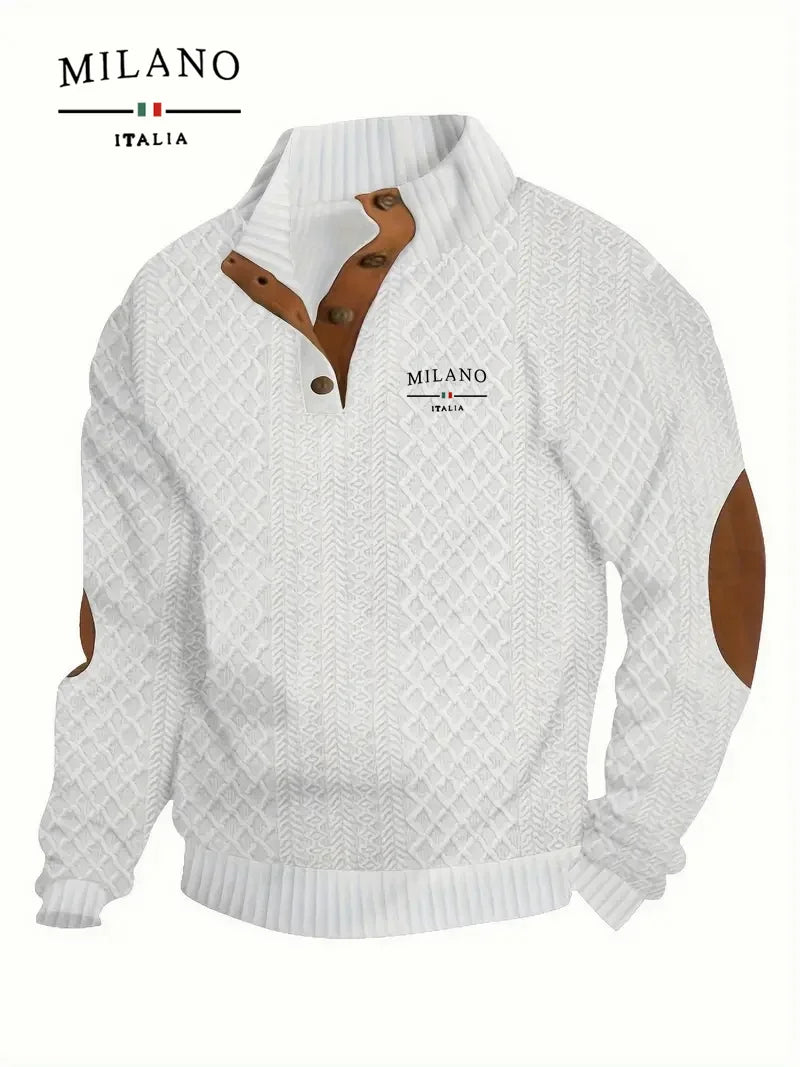 Henry Hoodie An Italian Milan Pattern Is a Warm Soft and Skin-Friendly Men's Autumn and Winter Pullover - Matrix Studios