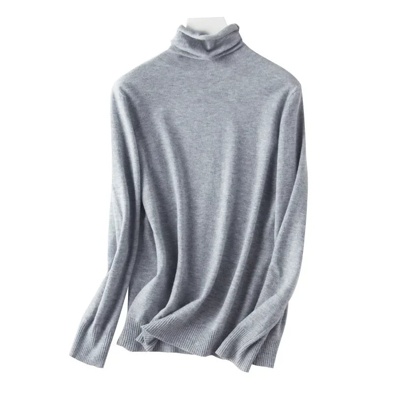 Autumn Winter Sweater Turtleneck Slim Fit Basic Pullovers 2025 Fashion Korean Knit Tops Bottoming Womens Sweater Stretch Jumpers - Matrix Studios
