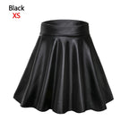 High Waist Elastic Mini Short Skirt Women Faux Leather Skirts - Matrix-studios.com