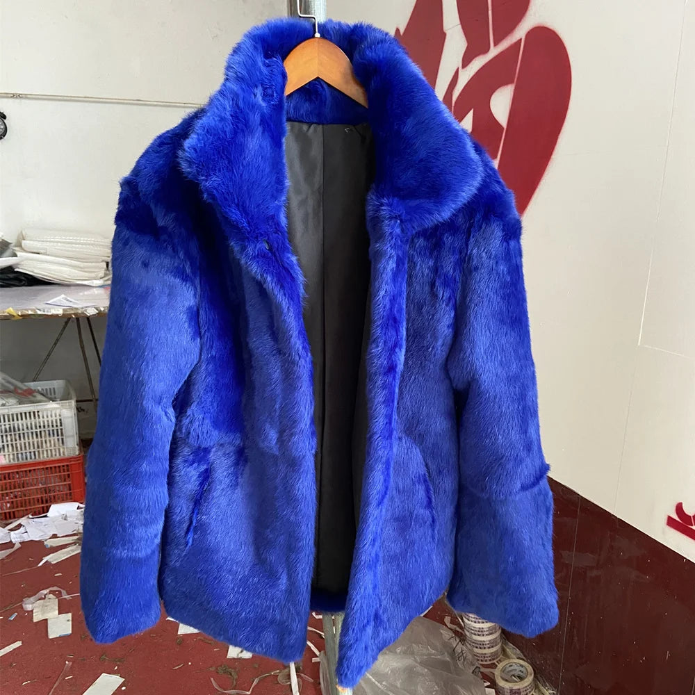 Fancy Rani Real Fur Coat Women Natural Rabbit Winter Jacket Leather And Fur Women's Long Clothing Female Outerwears With 2025 - Matrix Studios