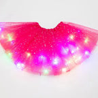 LED Glowing Light Women Tulle Star Skirt Short Tutu Mini Skirt Adult Fancy Ballet Dancewear Party Costume Ball Gown Mini Skirt - Matrix-studios.com