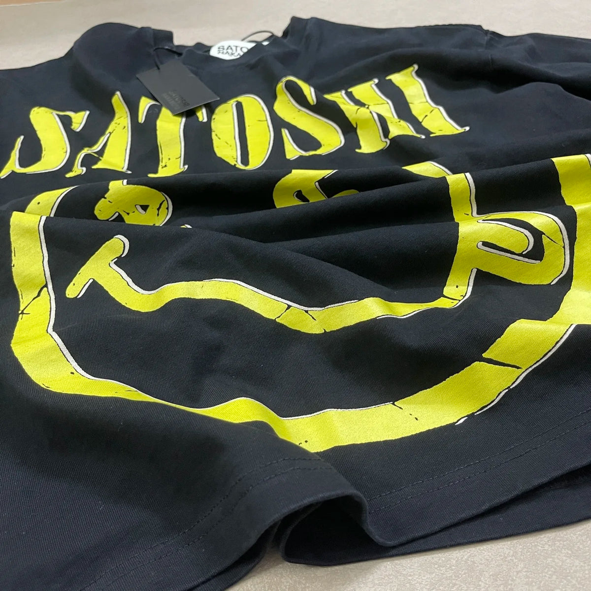 Black Satoshi Nakamoto Smiley Face T Shirt Men Women Best Quality 2026ss Tee Tops T-Shirt - Matrix-studios.com