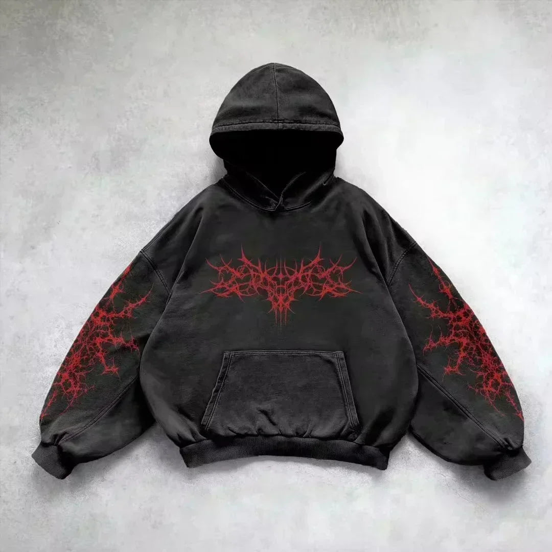 Korean Fashion Simple Gray Double Sided Oversized Zipper Hoodie Women Y2K New Harajuku Gothic Casual Joker Couple Sweatshirt - Matrix Studios