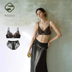 SUJIIN Summer Sexy Bra and Panty Sets for Woman Lace Comfort Thin Bras Set Women's Small Chest Wireless Lingeries Sexy Hot MX325 - Matrix Studios