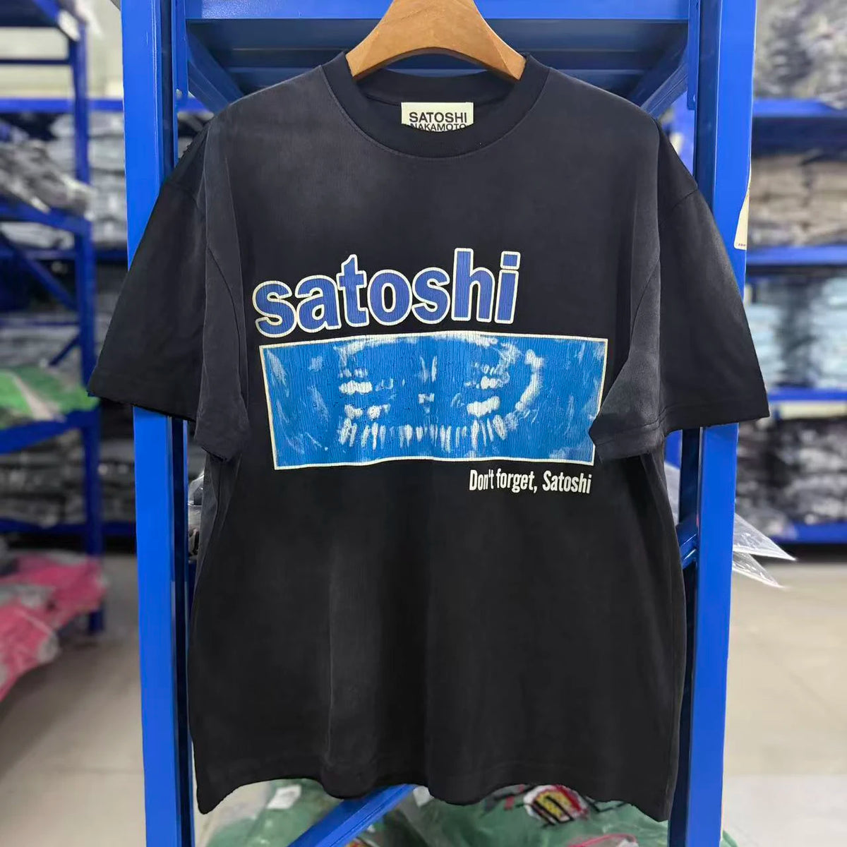Satoshi Nakamoto T-shirt 26SS Destroyed Washed White Letter Print Vintage Ripped Short-Sleeved T Shirts Men Women Streetwear - Matrix-studios.com