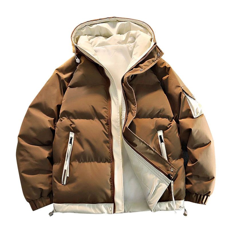 2025 Autumn/Winter thicken Parka Coat men New style Fashion Casual Loose style Comfortable down jacket Thick Warm coat for man - Matrix Studios