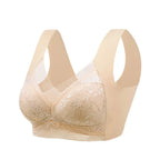 L-6L Women Large Bra Push Up Ice Silk Seamless upper Bralette Lace Wireless Summer Bras Plus Size Top Lingerie Underwear 15019 - Matrix Studios
