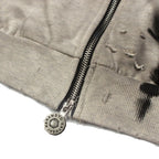 2026 New SATOSHI NAKAMOTO Men Women Zip Hoodie Distressed Ripped Checkered Graffiti Star Rhinestone Street Jacket - Matrix-studios.com