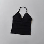 Sexy Halter Neck Beautiful Back High Waist Peach Sports Bras Shorts Suit Pilates Gathering Yoga Vest Training Fitness Bra Sets - Matrix-studios.com