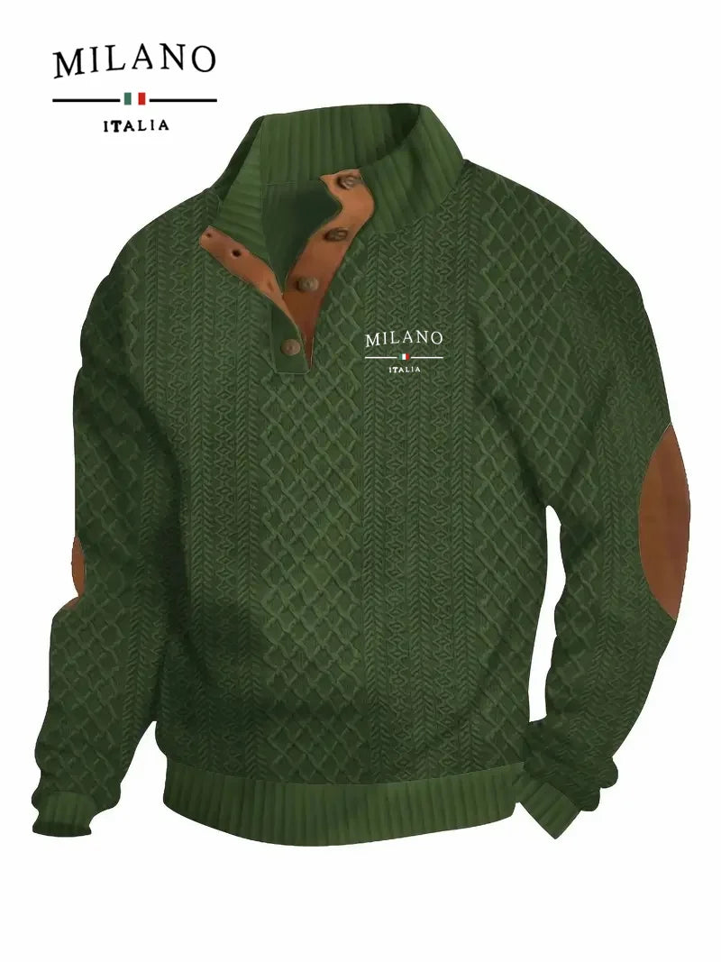 Henry Hoodie An Italian Milan Pattern Is a Warm Soft and Skin-Friendly Men's Autumn and Winter Pullover - Matrix Studios
