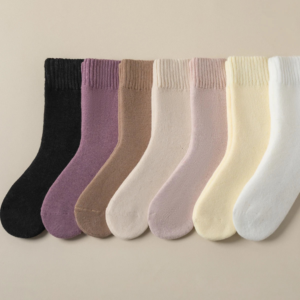 6/5/4/3/2/1Women's Warm Solid Color Floor Socks Non Slip Plush Knitted Coral Fleece Socks No Show Socks - Matrix Studios