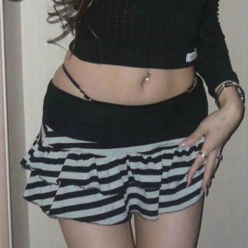 Cute and Sweet Millennium Spicy Girl Mini Skirt Elegant Retro Fashion Harajuku Skirt Subcultural Fashion Women's Slimming Skirt - Matrix-studios.com