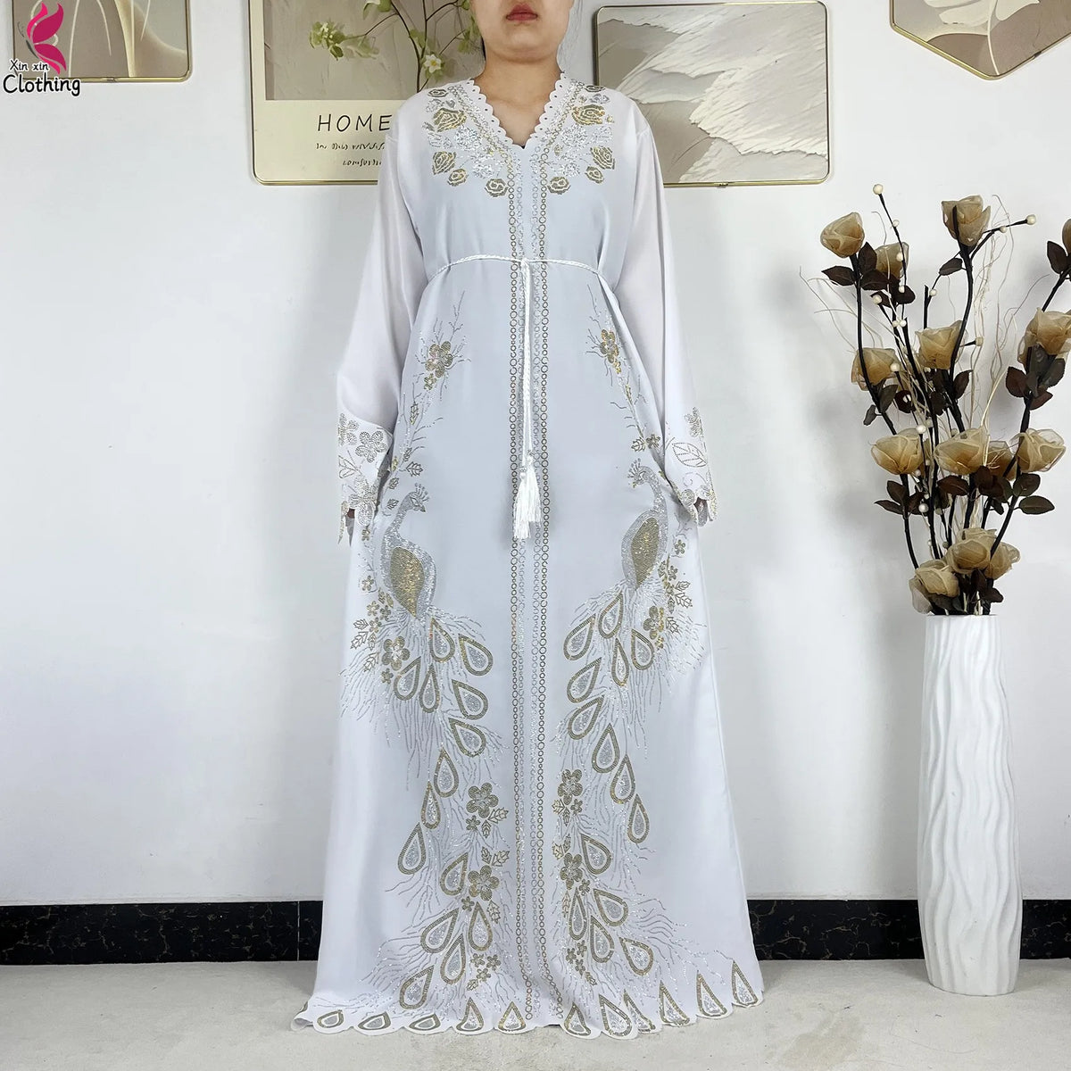 2026New Dubai Muslim Women Modest Dress Diamond Chiffon Elegant Arabic Femme Hijab African Abaya Islamic Long Sleeve Turkey Robe - Matrix-studios.com