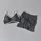 Fitness Suit, Women's Suspender, Contrasting Color Bra, Sports Shock-absorbing Speed Drying Pants, Breathable Yoga Suit - Matrix-studios.com