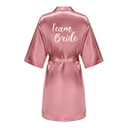 Wedding Bride Bridesmaid Robe Dressing Gown Sexy Women Bathrobe Nightgown Short Sleepwear Casual Flower Kimono Geisha M L XL - Matrix-studios.com
