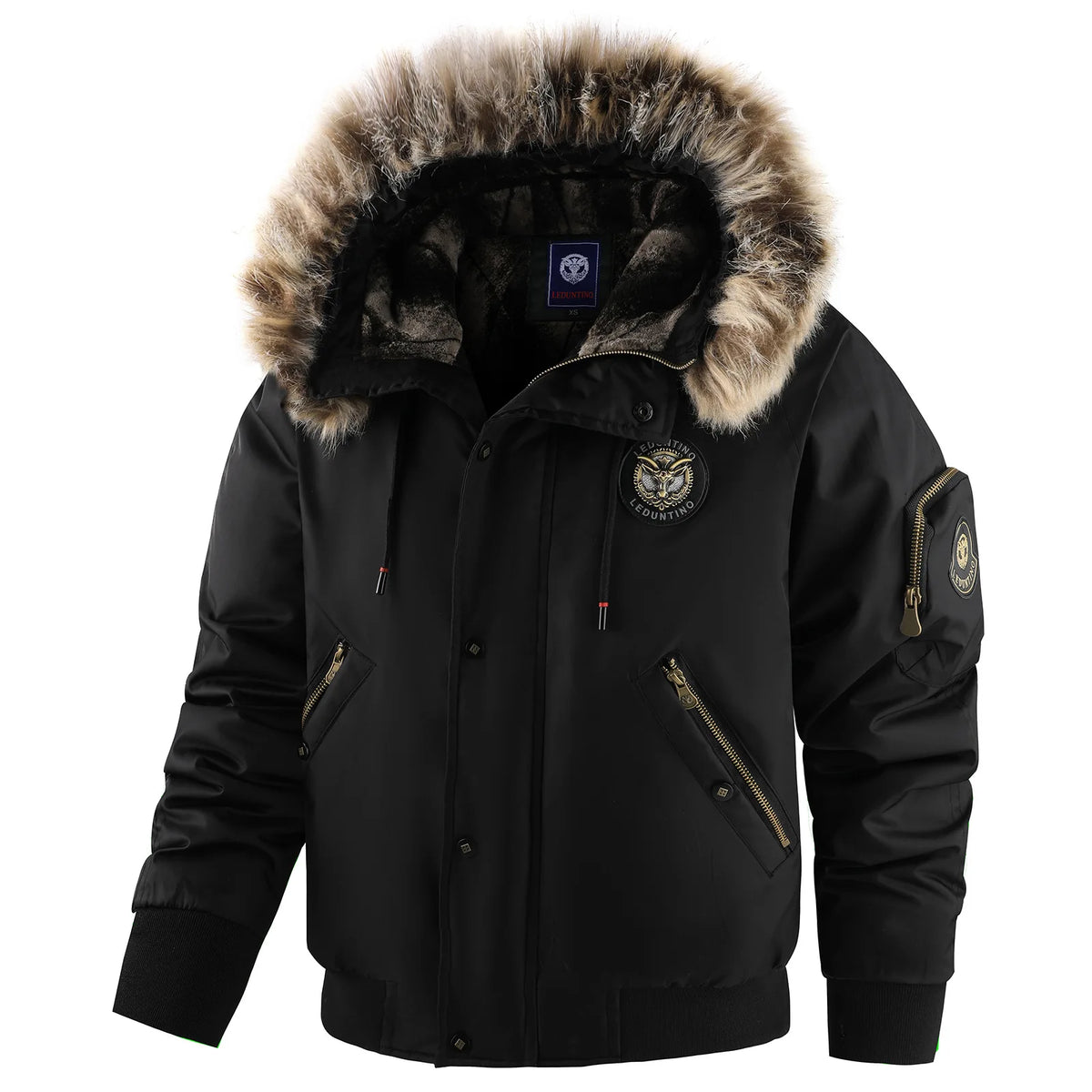 New Winter Men Hooded Fur Collar Down Jackets Male Outwear Casual Fleece Parkas Warm Coats Good Quality Men Slim Fit Jackets 3XL - Matrix Studios