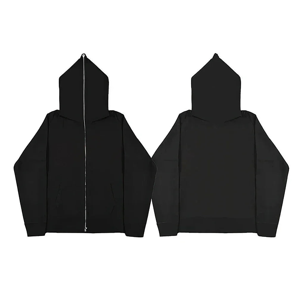 Men's and women's full zip hooded jackets zip hoodies casual cardigans streetwear hip-hop PVDY2K clothing spring fashion - Matrix Studios