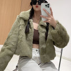 Fancy Rani Natural Fur Coat Women Winter Jacket Real Leather And Fur Short Women's Clothing Female Outerwears With 2024 Black - Matrix Studios