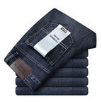 2026 New Style Business Men's Jeans Casual Straight Stretch Fashion Classic Blue Black Work Pant Denim Trousers Male Clothing - Matrix Studios