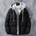 Winter Men's Padded Jackets Fashion Men Cotton Warm Down Hooded Parkas Coats Casual Men Thermal Windbreaker Coats Clothing 5XL - Matrix Studios