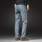 Winter Fleecy Thickened Warm Jeans Vintage Brand Classic Retro Youth Fashion Men Fit Straight Leg Casual Stretch Denim Pants - Matrix Studios