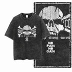YG BODY BUILDING Printed Cotton Acid Washed Graphic Unisex T Shirt Cool CROSSFIT Streetwear Men Tshirts Big Size Tee for Men - Matrix Studios