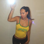 Hot Sexy Brazil Streetwear Sling Yellow Crop Top For Women Girl Casual Clothes Elastic Camis Sleeveless Backless Short Tank Tops - Matrix-studios.com