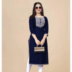 Muslim Kurt Women's Fashionable And Comfortable Dress With Flowers Straight Tube And National style Abito Donna Musulmana - Matrix-studios.com