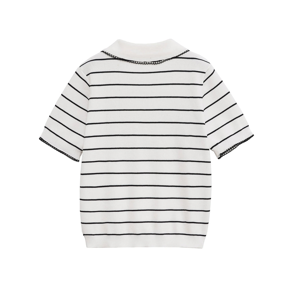 Vintage Women's for Polo T-Shirts Ladies Top Striped Short Sleeves Knitted Golf Wear New Long Jerseys Tops 2142040 - Matrix-studios.com