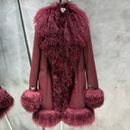 GO BALLISTIC YA Mongolia Sheep Fur Coat Women Real Leather Jacket Genuine Leather Coat - Matrix Studios