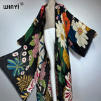 WINYI Africa Fashion Summer Kimono Maxi Dress Beach Cover Up Cardigan Abaya Muslim Woman Coat Boho Kaftan Beach Outfits Women - Matrix Studios