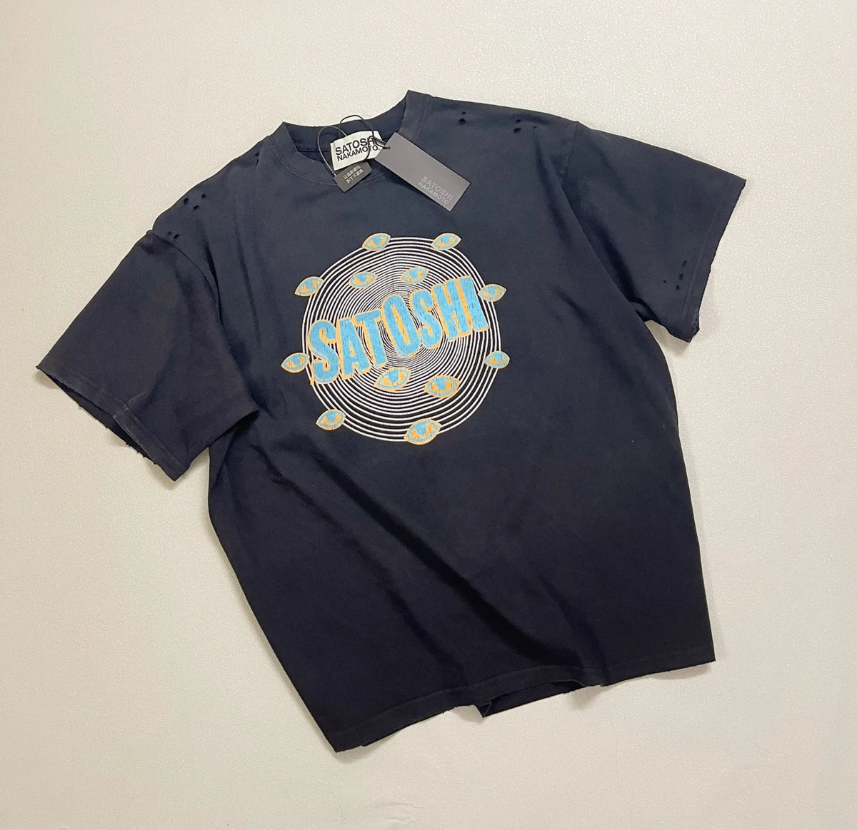 Summer Men Women Satoshi Nakamoto Tshirts Oversized High Quality Washed Letters Logo Print T Shirt with Tag - Matrix-studios.com