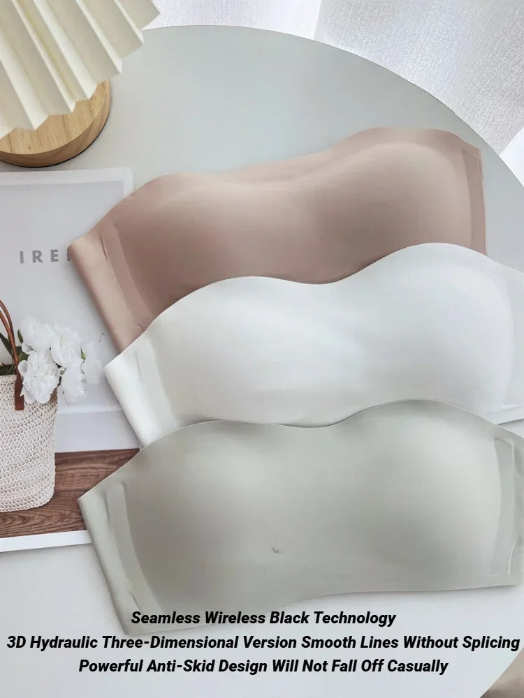 Bras For Women Non-Wire Bra Invisible Cup Padded Brassiere Seamless Underwear Female Sexy Lingerie Women'S Without Straps - Matrix Studios