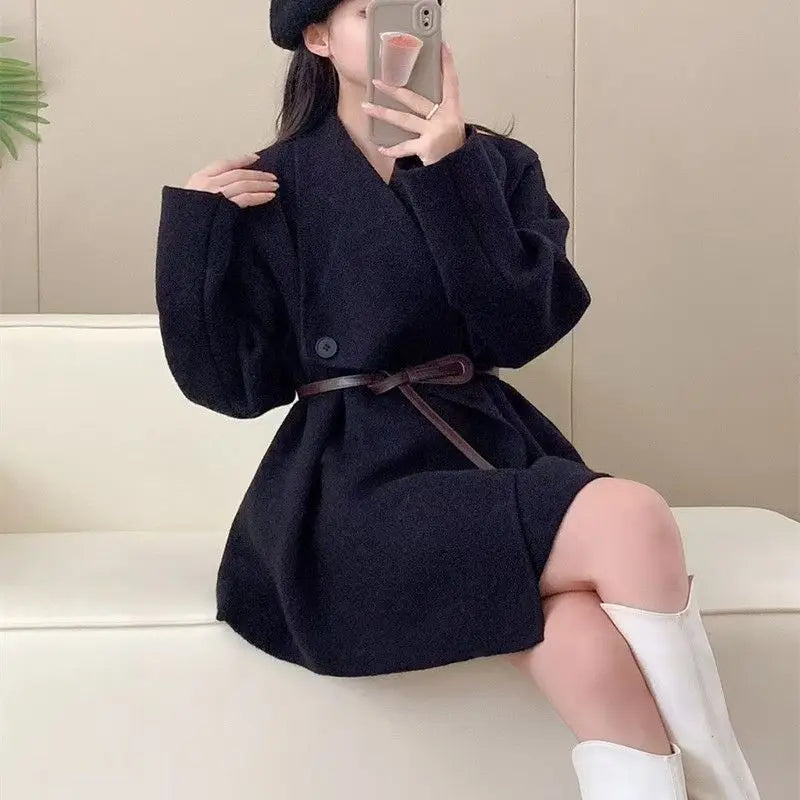 2025 Autumn/Winter New Korean Elegant In Matching Set Women's Fashion Knitted Cardigan Coat+Loose Skirt Pants Two Piece Suit - Matrix-studios.com