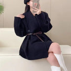 2025 Autumn/Winter New Korean Elegant In Matching Set Women's Fashion Knitted Cardigan Coat+Loose Skirt Pants Two Piece Suit - Matrix-studios.com